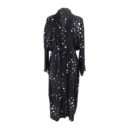 Robe de Plage en Coton Imprimé