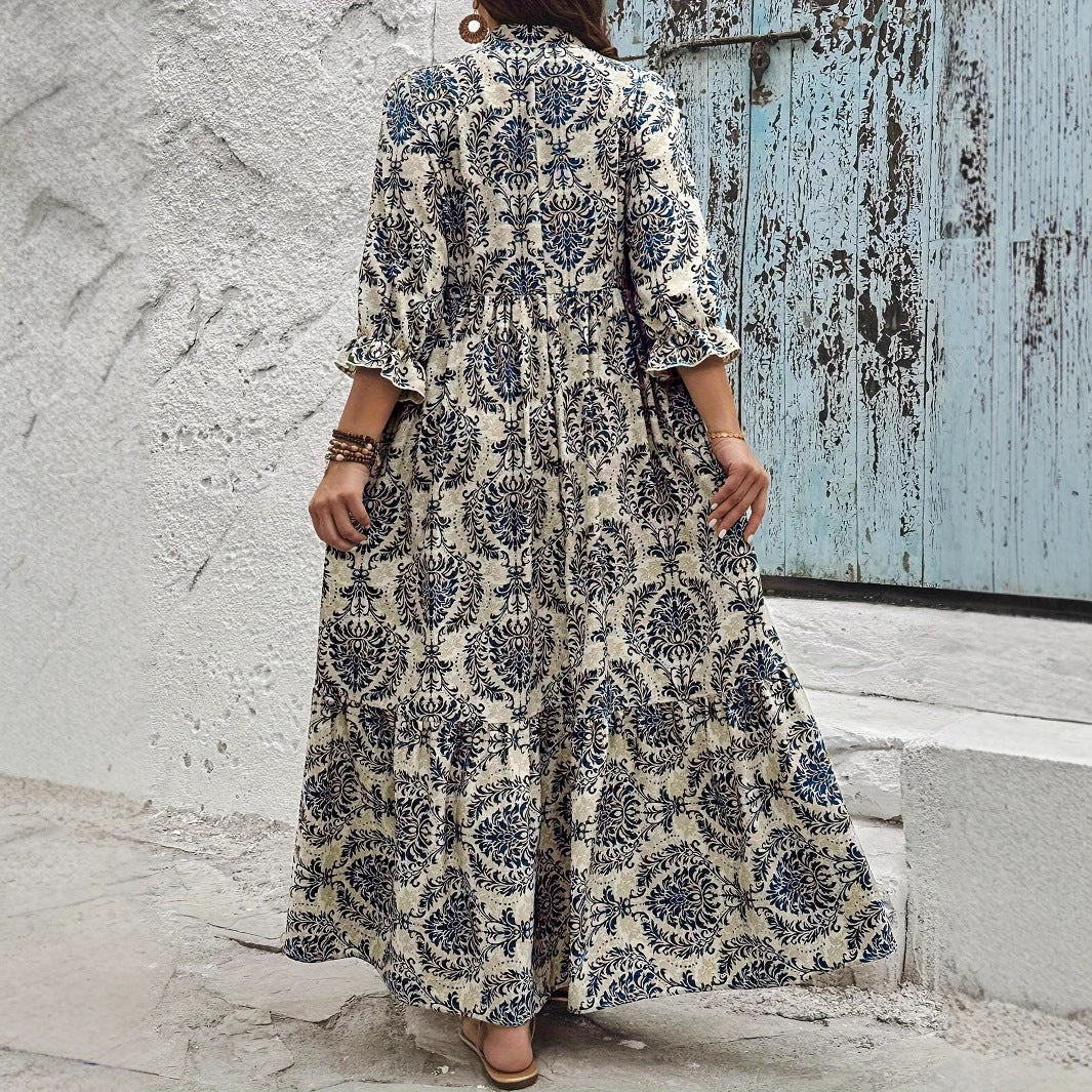 Robe Évasée Imprimée – Esprit Vacances