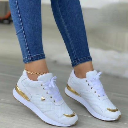 Basket à Lacets à Carreaux  pour Femmes