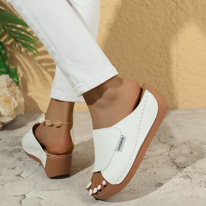 Mules d'Été à Talon Compensé – Chic et Confort