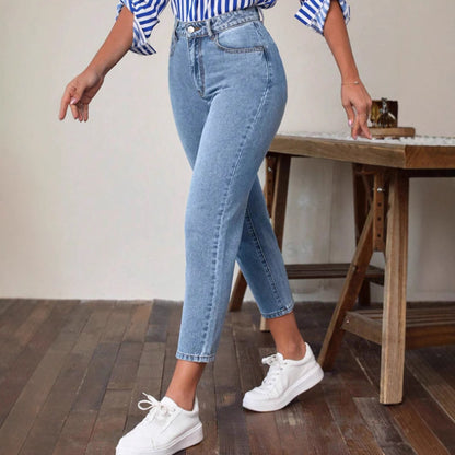 Jean Skinny Taille Haute Vintage