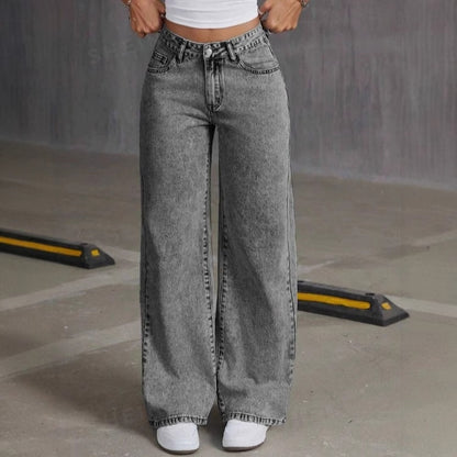 Jean Vintage Brodé, Pantalon Droit