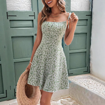 Robe d'Été Fleurie à Bretelles