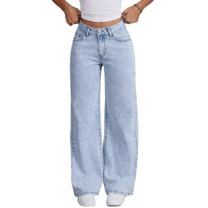 Jean Vintage Brodé, Pantalon Droit