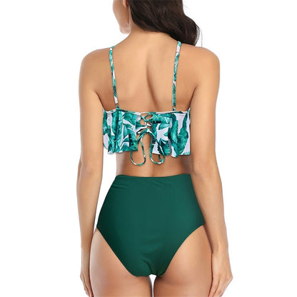 Maillot Taille Haute Lotus Tropical