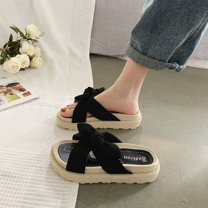 Sandales Plates Femme à Double Porté