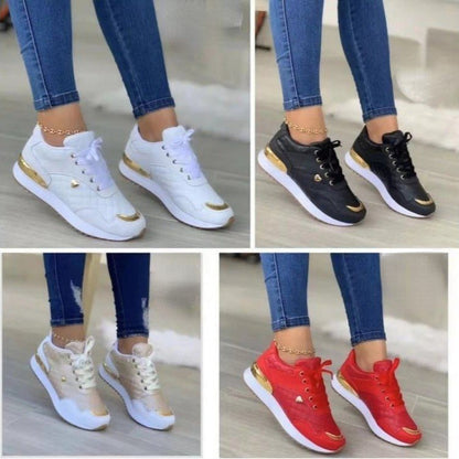 Basket à Lacets à Carreaux  pour Femmes